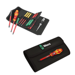 АКЦИЯ 2026! Набор бит с битодержателем 16 предметов WERA Kraftform Kompakt VDE 16 Universal 1 Tool Finder. 1 ручка-держатель 817 VDE Kraftform, 14 сменных отвёрток VDE с идентификатором инструментов, 1 однополюсный тестер фазного напряжения, в поясной сумке WE-006607