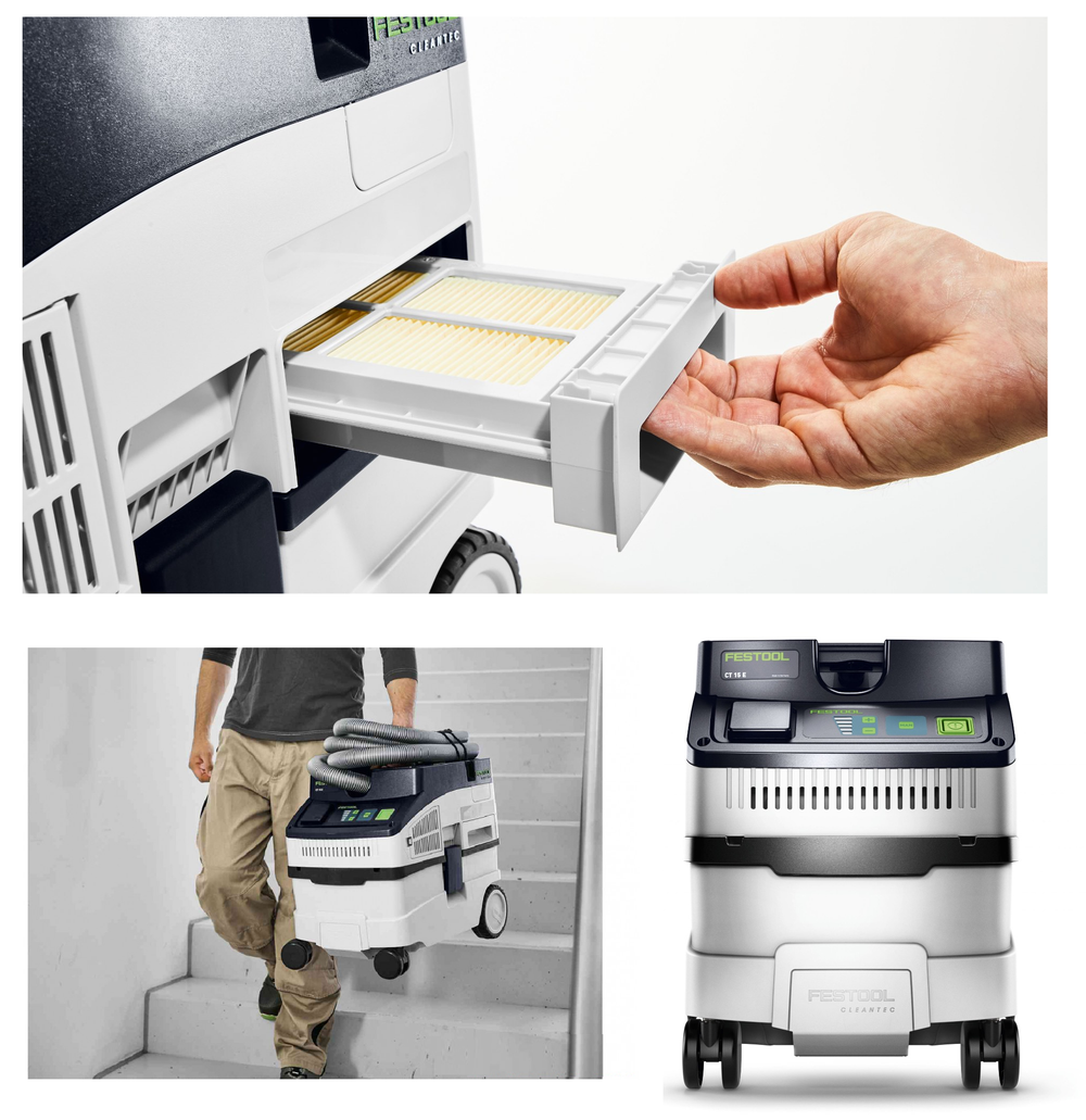 УСПЕЙТЕ КУПИТЬ! Пылеудаляющий аппарат FESTOOL CLEANTEC CT 15 E, Объем резервуара 15 л, пылесборника 12,5 л, для уборки пыли, грязи и жидкостей 578327