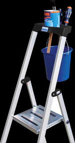Новинка! Свободностоящая стремянка 2К заглушки 4 ступеней MONTO SAFETY Krause 128942