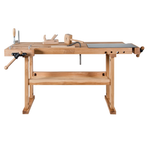 Новинка! Чешский верстак столярный деревянный 1490 х 650 х 850 мм столешница из массива бука 80 мм 2 тисков York 24 отверстий 20 мм под фиксаторы PINIE HeavyDuty1500D20