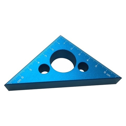 ХИТ! Линейка треугольная алюминиевая 75 x 75 x 12 мм D большого отверстия 25 мм, D малого отверстия 10 мм Uniqtool UTM-025T