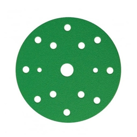 Шлифовальные круги комплект 100 шт FILM L312T 150 мм на липучке 15 отверстий зелёные P 1000 SUNMIGHT 53020-100
