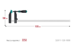 ХИТ! Струбцина тип F двухкомпонентная ручка 1000 / 120 мм KRAFTOOL 32011-120-1000_z01