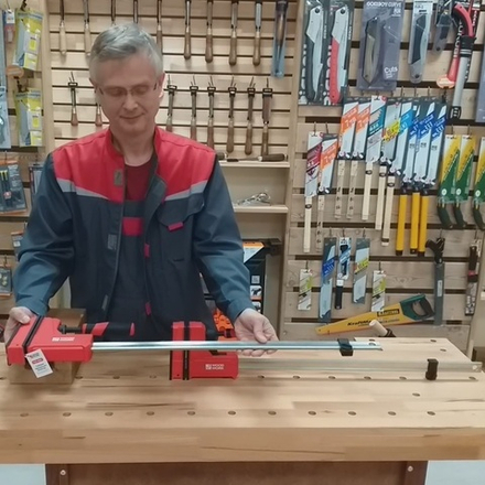 ЗИМА ДЕШЕВЛЕ ХИТ! Комплект 2 шт Струбцина параллельная корпусная сборочная 600 х 95 Усилие прижима до 600 кг WOODWORK PCH-6095