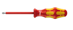 Отвертка диэлектрическая Pozidriv / шлиц Kraftform Plus 165 i PZ/S VDE, 2 / 100 мм WERA WE-006191