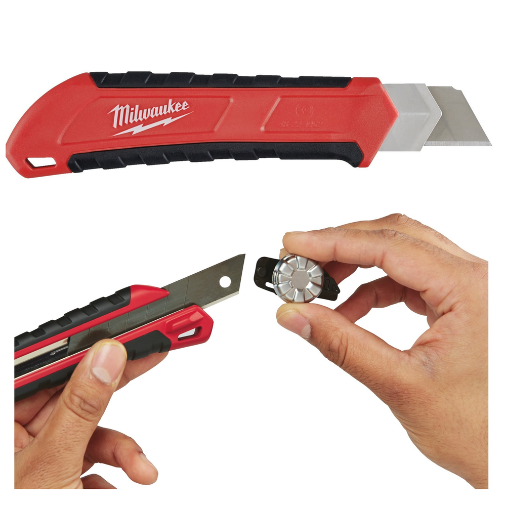 Новинка! Нож выдвижной строительный MILWAUKEE Heavy Duty 25 мм, 7 сегментов 48221962