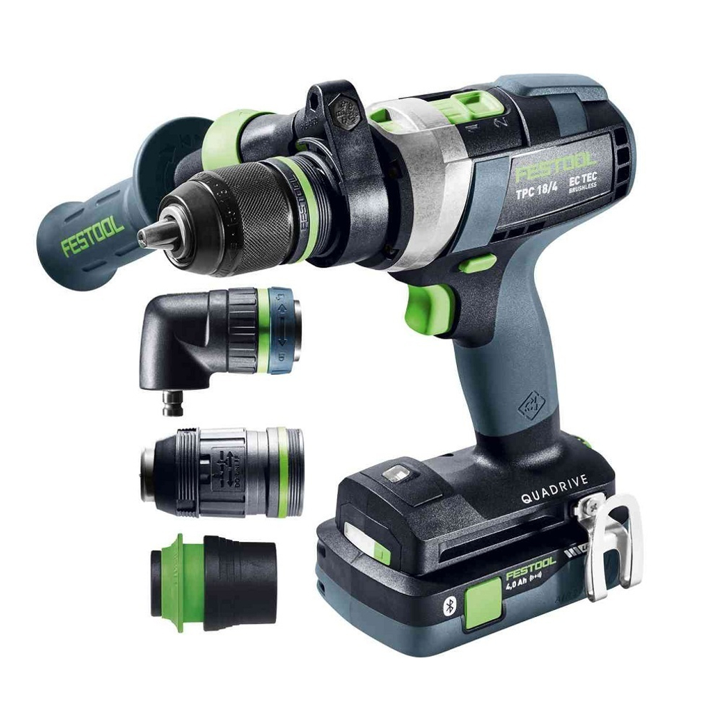 Аккумуляторная ударная дрель-шуруповёрт QUADRIVE TPC 18/4 5,0/4,0 I-Set FESTOOL 577621