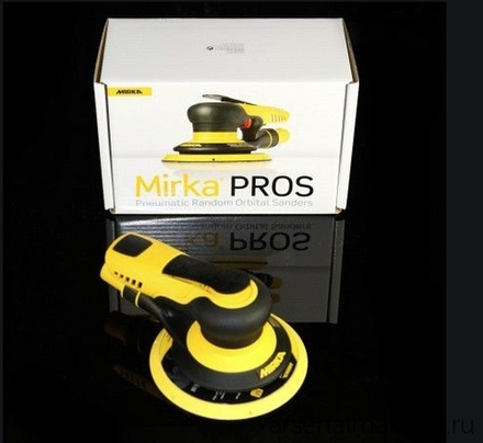 Шлифовальная пневматическая машинка для профессионального шлифования MIRKA PROS 650CV 150 мм орбита 5 мм 8995650111