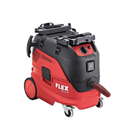 Безопасный строительный пылесос с автоматической очисткой фильтра VCE 33 L AC 30 / 17 л, класс L для сбора сухого мусора и негорючих жидкостей Flex 444111