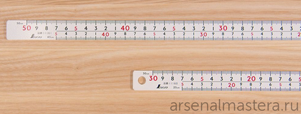 ХИТ! Угольник столярный плоский Shinwa 500 х 250 мм отсчёт нижней шкалы - от внутреннего угла 11161 М00013224