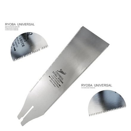 Новинка! Полотно для двусторонней пилы Ryoba Universal Rip / Cross / Slant 210 мм Shogun М00016315