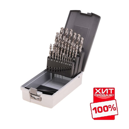 ХИТ! Набор из 25 шт сверл по металлу RUKO HSS-G 1-13 мм, в кейсе 214215RO