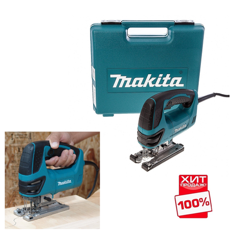 ЗИМОЙ ВЫГОДНЕЕ ХИТ! Электрический лобзик Makita 0,72 кВт с маятниковым ходом, в кейсе 4350FCT