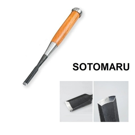 Новинка! Стамеска полукруглая японская столярная Shirogami 6мм SOTOMARU Miki Tool М00021419