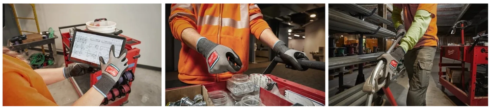 АКЦИЯ ФОКУС-ПЛЮС! Перчатки защитные 1 пара Milwaukee Hi-Dex Хай Декс 2/B, размер 9/L 4932480493