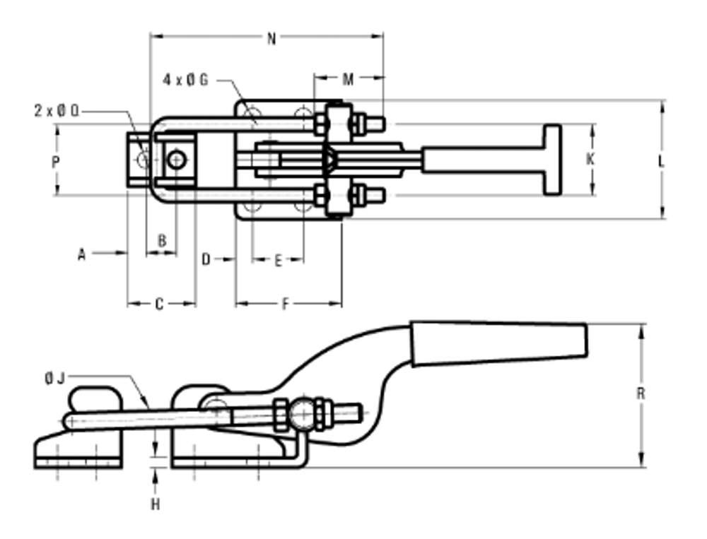 ХИТ! Зажим защелкивающийся, усилие 163 кг Woodwork GH-40323