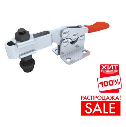 РАСПРОДАЖА ХИТ! Зажим механический с горизонтальной ручкой GH-201-B, усилие 90 кг, база 25 мм Woodwork GH-201-B