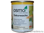 Цветное масло для древесины Osmo 3188 Снег 0,75 л Dekorwachs Intensive Tone для внутренних работ Osmo-3188-0.75 10100458