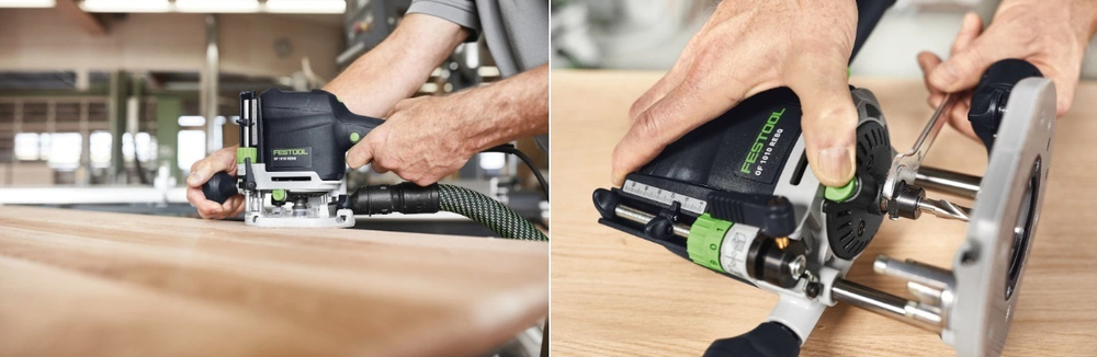 Комплект OF 1010 REBQ-Plus FESTOOL Вертикальный фрезер OF 1010, боковой упор, устройство для установки на шину - направляющую в систейнере Sys3 578005