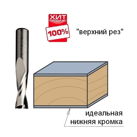 ХИТ! Фреза спиральная монолитная 8 x 42 x 90 Z2 S8 RH CMT 191.082.11