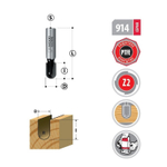 Фреза галтельная с радиусным торцом R 1,6 D 3,2 L 46 S 8 Woodwork 914.1679.08