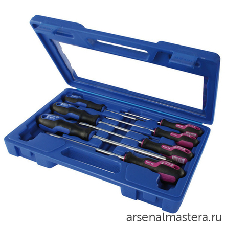 Набор из 7 отверток S Line Profi (шлиц - 4 шт, PZ - 3 шт) в кейсе Narex 862702