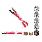 Новинка! Пилки лобзиковые 5 шт. Woodwork I=90 W=9 L=117 TP=2-3 TPI=8-12 дерево, прогрессивный рез, переменный шаг зубьев, для электролобзика JT-234X