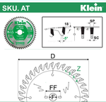 Новинка! Пильный диск Klein 160 х 1,8 / 1,3 х 20 Z 48 FZ/TR NEG, подходит для пил FESTOOL AT160.04820