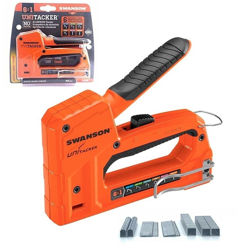 ХИТ! Комплект Механический степлер умный и 3000 скоб Unitacker (6 в 1) Swanson STA869 PROMO