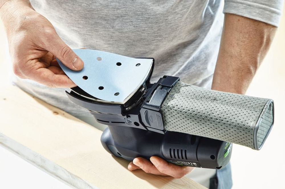 Аккумуляторная дельтавидная шлифовальная машинка FESTOOL DTSC 400 Li 3,1 I-Set с 2 аккумуляторами BP 18 Li 3,1 ERGO-I и быстрозарядным устройством TCL 6 в систейнере SYS-COMBI 2 575703