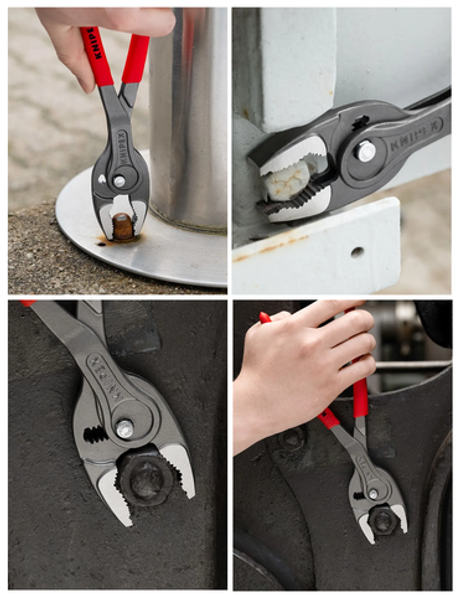 АКЦИЯ ЗИМА 2026! Клещи с фронтальным и боковым захватами KNIPEX TwinGrip 250 мм, зев 5-27 мм, обливные ручки KN-8201250