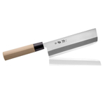 Нож японский овощной кухонный Топорик Накири Fuji Cutlery Narihira длина лезвия 160 мм, сталь Mo - V, рукоять дерево Eco-wood, заточка 9000 Tojiro FC-80