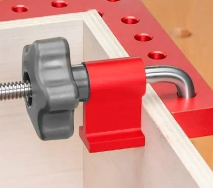 Набор для зажима из алюминиевого уголка 140 x 140 x 16 мм, отвестие: 8 мм, 2 фиксатора Uniqtool UTP-0017SET