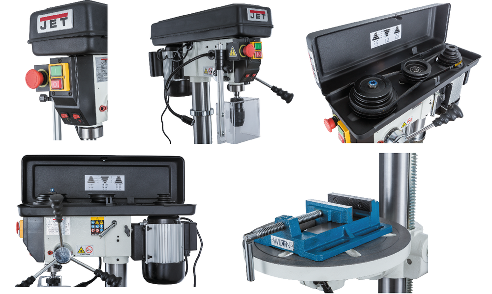 Новинка! Настольный сверлильный станок профессиональный JET JDP-13FM 0,55 кВт, 220В сверление дерево, металл, пластмасса 10000440M