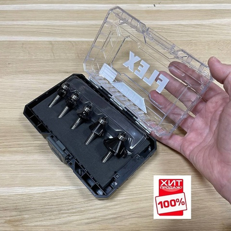 ХИТ! Набор кромочных фрез 5 шт в боксе CER BIT SET1 Flex 532011