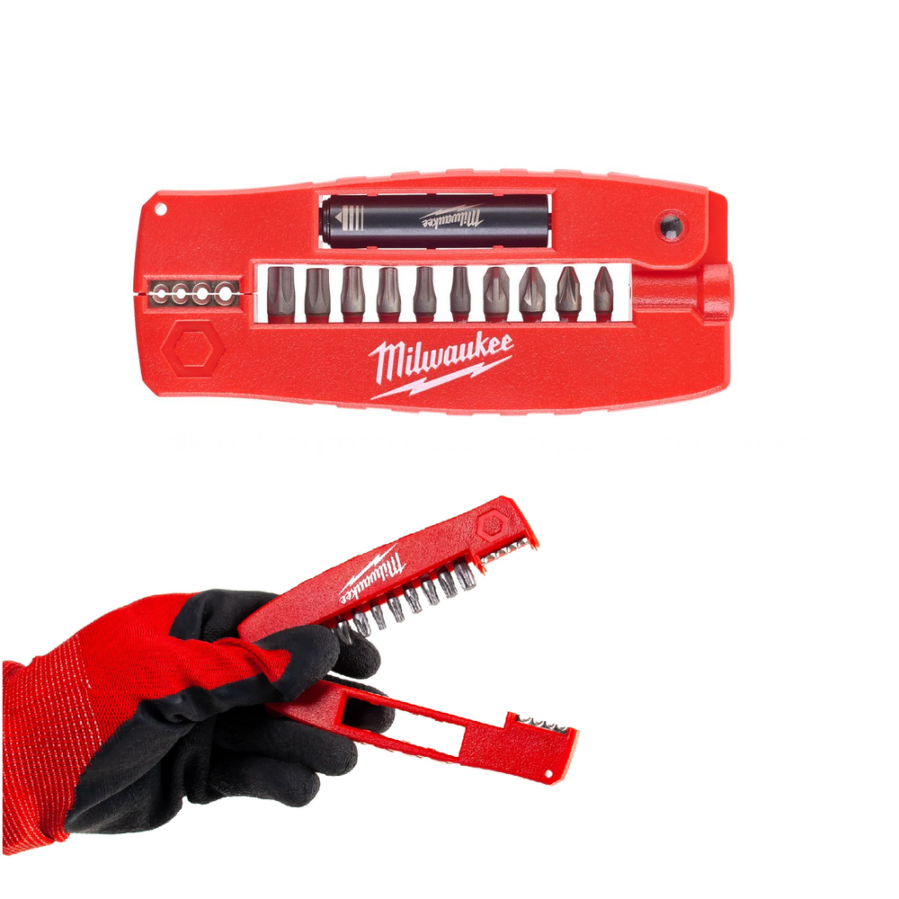 ХИТ! Набор бит 12 шт. Milwaukee SHOCKWAVE Impact Duty set 2 GEN III Крокодил N 2 дюйм 4932430910