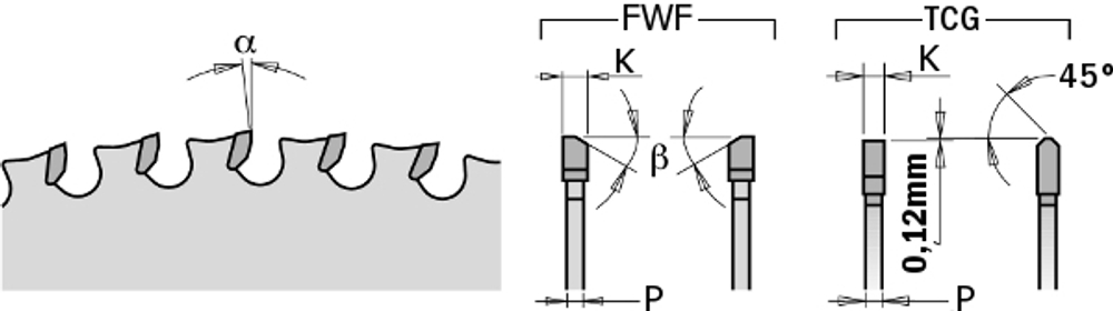 Пила (диск) по стали 254 x 30 x 2,2 / 1,8 0 гр 8 гр FWF Z60 CMT 226.060.10M