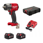 КОМПЛЕКТ! В кейсе M18 FUEL FMTIW2F12-502X: Аккумуляторный импульсный гайковерт FMTIW2F12-0 плюс 2 аккумулятора B5 5.0 А плюс зарядное устройство M12-18 FC MILWAUKEE 4933478450
