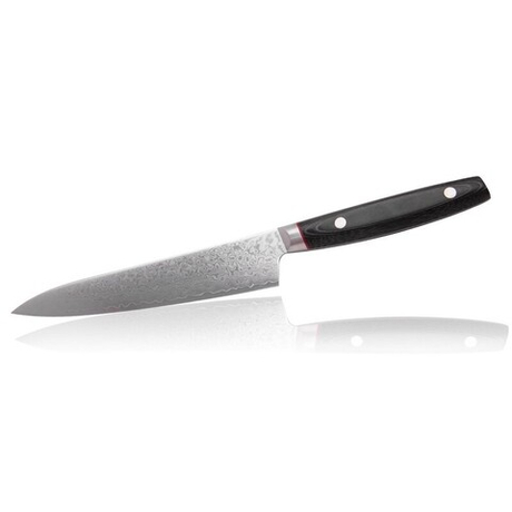 Нож японский Кухонный Универсальный Kanetsugu Saiun Damascus длина лезвия 150 мм сталь VG-10, 33 слоя рукоять микарта заточка 10000 Tojiro 9002
