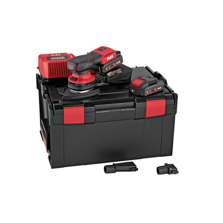 Новинка! КОМПЛЕКТ FLEX ODE 2-100 18-EC/2.5 Set Аккумуляторная эксцентриковая дельташлифмашина ODE 2-100 18-EC C 18В подошва 150 х 100 мм, орбита 2 мм, ДВА Аккумулятора АР 18/2.5, Зарядное устройство СА 10.8/18.0 в кейсе 532089