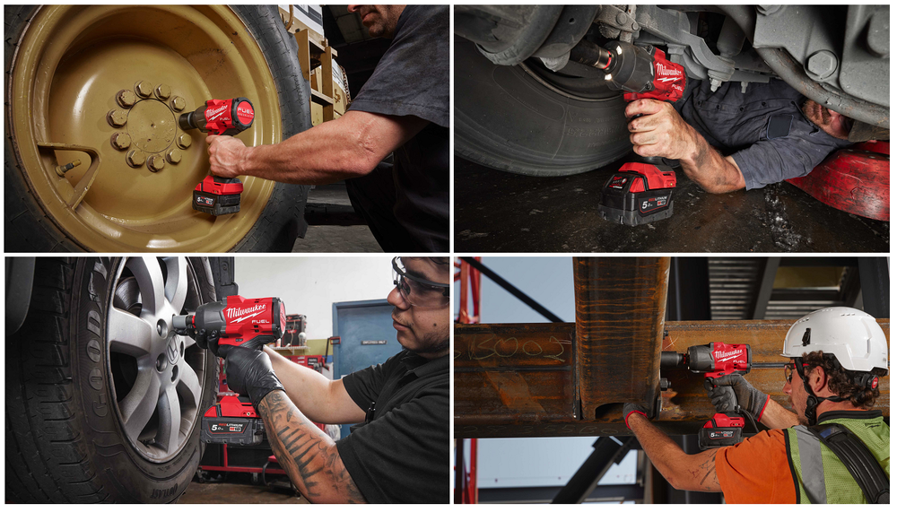 Новинка! Комплект в кейсе M18 FUEL FHIW2F12-502X: Аккумуляторный ударный гайковерт FHIW2F12 с фиксацией фрикционным кольцом ПЛЮС 2 шт Аккумулятор B5 5.0 Ач, Быстрозарядное устройство M12-18 FC Milwaukee 4933492783