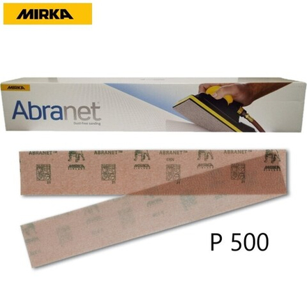 Комплект 50 шт Шлифовальные полоски на сетчатой синтетической основе Mirka ABRANET 70 x 420 мм Р 500 5415105051