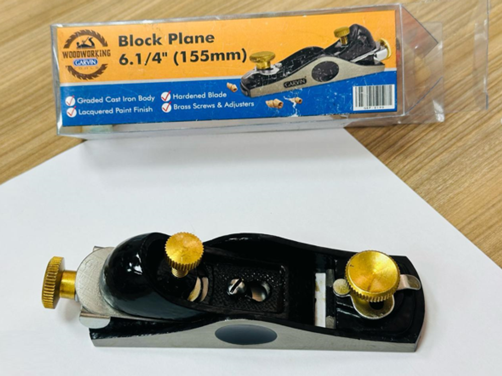 Новинка! Рубанок металлический торцовочный N60,5 Block Plane 6-1/4" длина 155 мм, лезвие 35 мм GARVIN SBP-0190