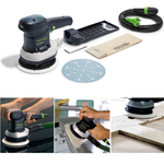 Новинка! Комплект START профессиональных инструментов Festool: Пила погружная с шиной-направляющей TS 55, Вертикальный фрезер OF 1400, Аккум. Дрель - шуруповёрт TXS 18 C 3,0-Plus, Эксц. шлифмашинка ETS EC 150/5 EQ, Пылеудаляющий аппарат CTL MIDI I CLEANTEC N173-5AM