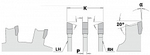 Диск пильный 150 x 15,87 x 6,35 - 22,23 / 2,5 -5гр FTG,ATB Z20 Dado CMT 230.520.06