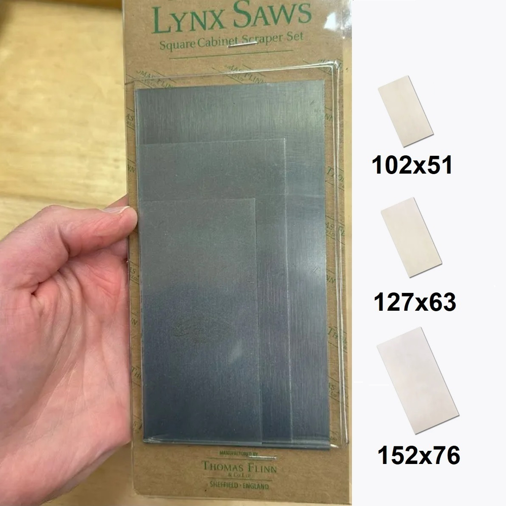 Новинка! Цикли прямоугольные 3 шт Pax 0.8 мм TF Pax / LYNX Cabinet Scraper Set М00005140