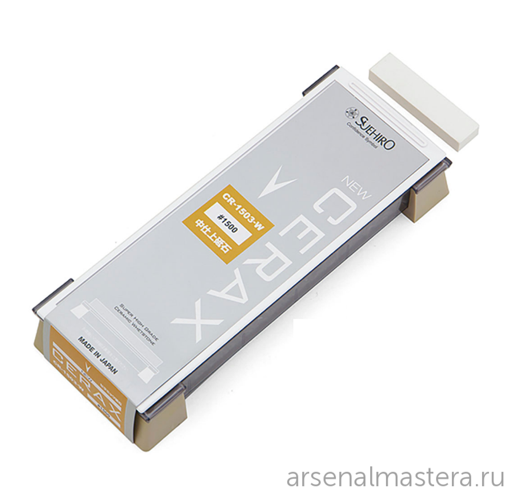 Заточной абразив 1500 Suehiro New Cerax 183 х 63 х 20 мм на подставке с нагурой MT CR-1503-W М00014393