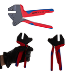 АКЦИЯ НОЯБРЬ 2025! Пресс - клещи системные KNIPEX без плашек в пластиковом кейсе, длина 200 мм. Для опрессовки, для сменных опрессовочных плашек. Для более тысячи видов опрессовки контактов KN-9743200