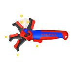 Новинка! Нож для кабеля с пяткой, трещоткой KNIPEX 146 мм, 2К ручка, для зачистки c опорным башмаком режет твердые, прочные пластиковые оболочки с толщиной стенки до 7 мм KN-1650145SB