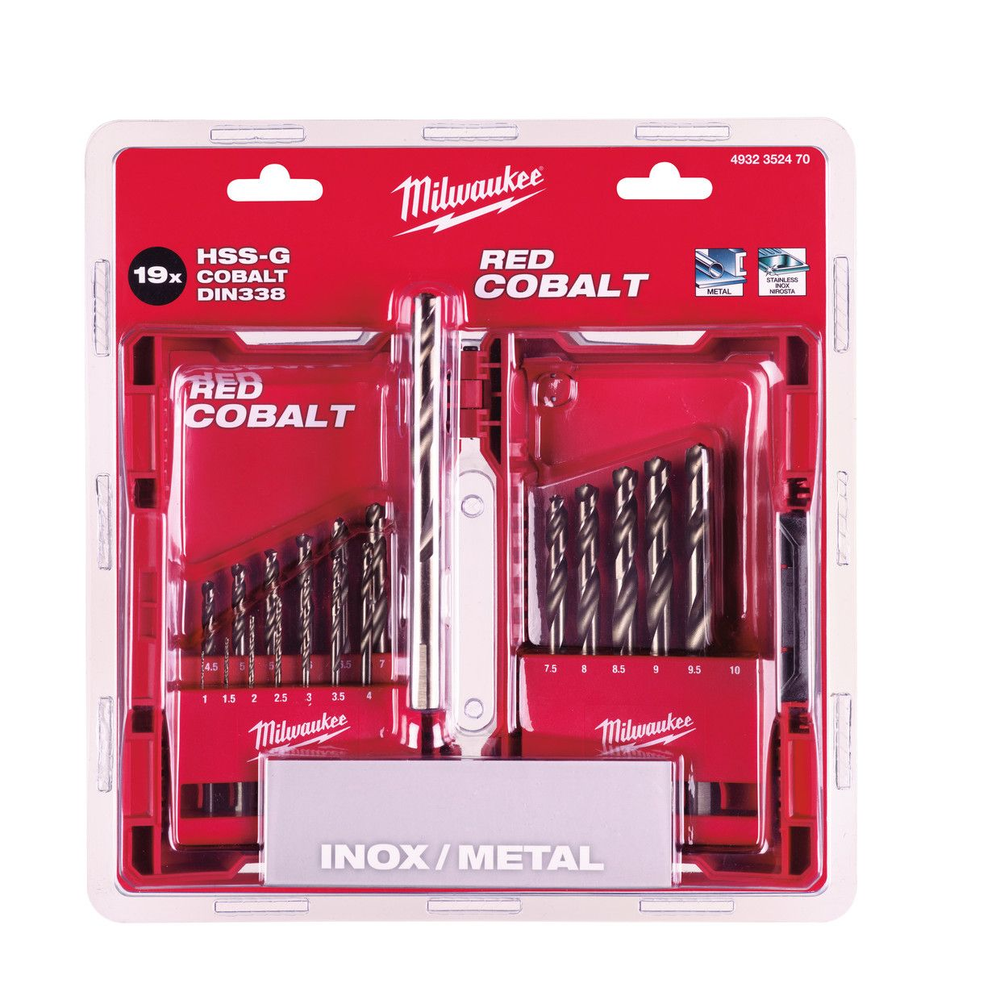 Новинка! Набор сверл по металлу 19 шт. MILWAUKEE HSS-Co 1-10 мм GEN III в кейсе 4932493867